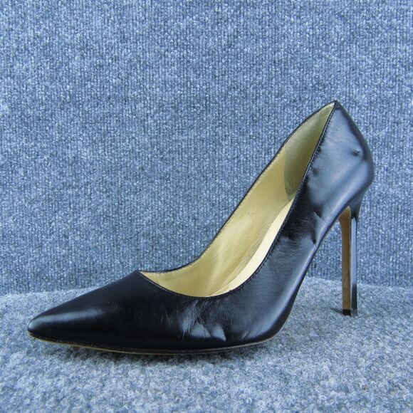 Ivanka Trump‎ Women Pump Heel Shoes Black Leather Size 8 Medium - Picture 1 of 9